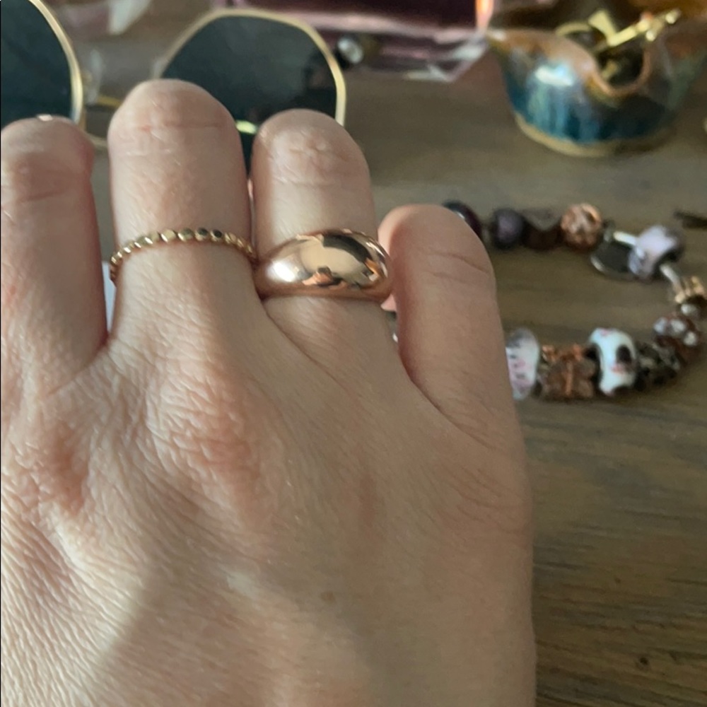 Solid Gold Globe Ring - image 5